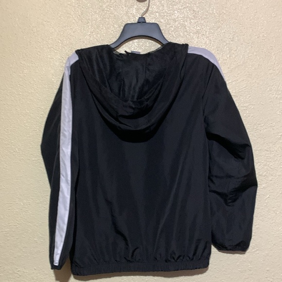 PUMA Light Jacket S 14-16 Black White with Hoodie Zip Up Pockets Polyester - Picture 11 of 16